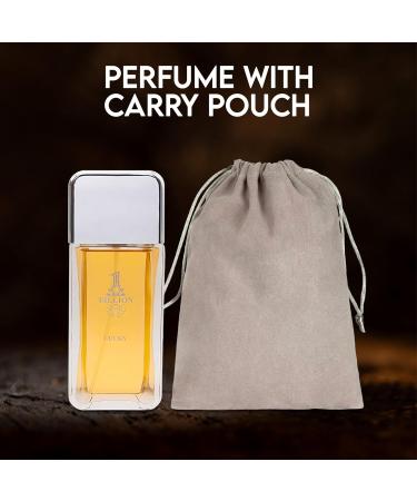 Men's Cologne 1 Billion Lucky Eau De Toilette Body Spray Fragrance For Men- Daywear Casual Daily Perfume Set with Suede Pouch- 3.4 Fl Oz Bottle- Ideal EDT Beauty Gift for Birthday Anniversary - Buy Online on GoSupps.com