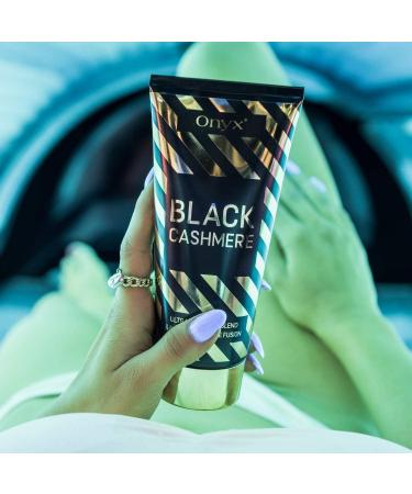 Onyx Black Cashmere Tanning Cream for Sunbed with Bronzer - Sunbed Cream with Natural Bronzing Blend for Dark Tan Results - Tinted Moisturiser for Skincare Routine & Anti-Cellulite Power - Buy Online on GoSupps.com