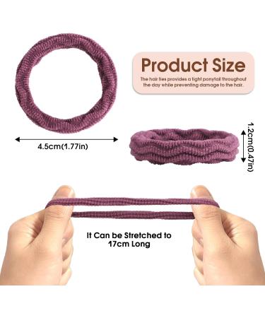 120 Pieces Seamless Hair Ties Hair Bobbles for Women Elastic Hair Ties No Damage Thick Hair Bands Women Girls Ponytail Holders for Thick Heavy and Curly Hair (10 Colors) - Buy Online on GoSupps.com