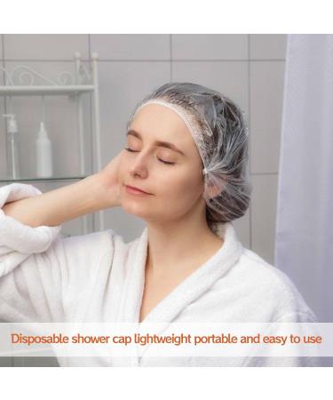 100 Waterproof Disposable Shower Caps for Home Hotel & Travel | Transparent & Eco-Friendly - Buy Online on GoSupps.com