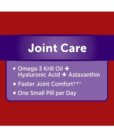 Omega-3 Krill Oil Joint Supplement - MegaRed Joint Care 60 Softgels | EPA/DHA Fatty Acids, Antioxidants, Hyaluronic Acid | No Fishy Burp Aftertaste | 1-Pack (60 Count) - Buy Online on GoSupps.com