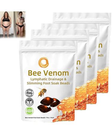 Lukmlca Bee Venom Lymphatic Drainage & Slimming Foot Soak Beads Aprolo Detoxingherbs Cleansing Foot Soak Beads Lukmlca Bee Venom Lukmlca Bee Venom Foot Soak Beads Body Detox (40PCS)