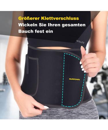 Waist Coach for Men & Women - Neoprene Weight Loss Belt Easy to Clean Belly Sweat Trimmer with Phone Holder - Fat Burning Fitness Accessory - Buy Online on GoSupps.com