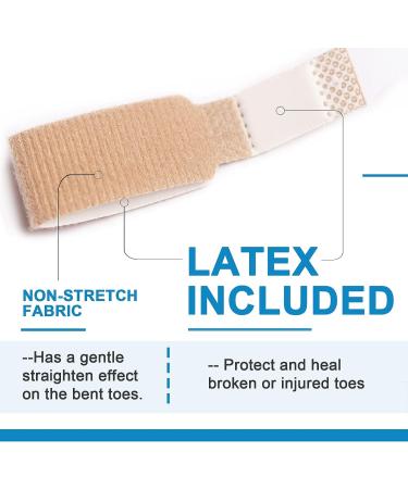 PrettSole 8-Piece Toe Splints and Wraps for Broken Toe Support - Men and Women Hammer Toe Brace - Cushion and Protect Overlapping Toes - Temporary Straighteners - Buy Online on GoSupps.com