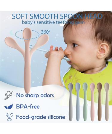Oconk Nesserlernl ffel Baby 6-Set | Flexible BPA-Free Learning Spoon for Infants & Toddlers (4+ Months) | Safe Baby Cutlery & Accessories - Buy Online on GoSupps.com
