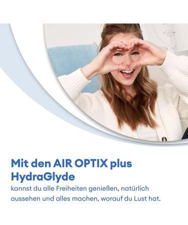 Air Optix Plus HydraGlyde Monthly Contact Lenses - 6 Pack BC 8.6mm Dia 14.2mm -8.0 Diopters - Best Quality & International Shipping - Buy Online on GoSupps.com