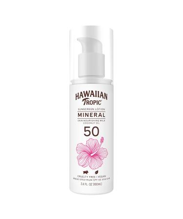 Hawaiian Tropic Hawaiian Tropic Mineral Sun Milk Body Lotion Spf 50, 3.4 Ounces, 1 count 3.4 Fl Oz (Pack of 1) SPF 50 Lotion