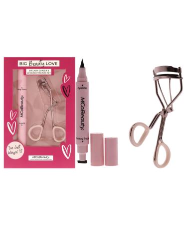MCoBeauty Big Beauty Love Eyelash Curler and Winged Eyeliner Set for Women 2 Pc 0.101oz Eyeliner Eyelash Curler