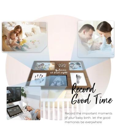 JunVpic Baby Handprint Footprint Frame | Personalized Nursery Decor Keepsake Kit with No-Clean Ink | Perfect Baby Shower Gift for New Parents - Buy Online on GoSupps.com