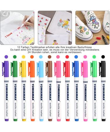 Faburo 12-Piece Baby Bibs Set for Art & Parties | Baby Shower Gender Reveal & Babyarty Games with 12 Colorful Textile Pencils & 5 Templates - Buy Online on GoSupps.com