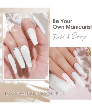 White Nail Polish - Pure White Nail Varnish - Long Lasting Chip Resistant & Quick Drying Nail Polish for DIY Nail Art Manicure at Home Salon - Buy Online on GoSupps.com