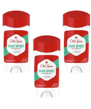 Old Spice 03891 Deodorant Stick High Endurance Pure Sport Scent 3-oz. - Quantity 3 Pure Sport 9 Ounce (Pack of 1)