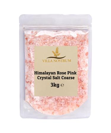 Himalayan Rose Pink Salt (Coarse) 3kg | Unrefined No Additives Resealable Pouch