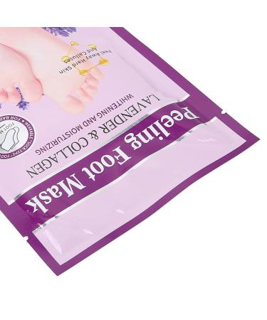 Foot Peeling Mask - Lavender Collagen Exfoliating Socks for Soft Moisturized Feet | Dead Skin Removal & Cracked Heel Care - Buy Online on GoSupps.com