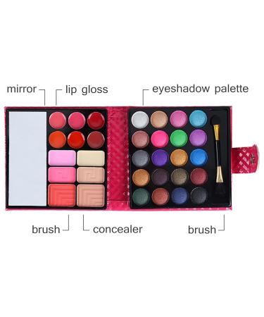 VolksRose Professional All-In-One Makeup Kit - 20 Colorful Eyeshadows 6 Lip Glosses Blushers & More | Perfect Gift Set for Women & Girls - Buy Online on GoSupps.com