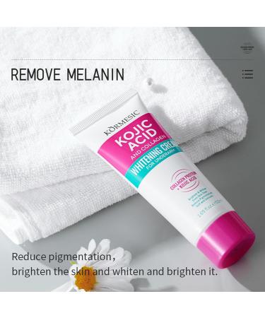 Kojic Acid Whitening Body Cream Collagen Cream for Armpits Knees Elbows Inner Thigh Intimate Areas Daily Moisturizing Brightening Cream 50g - Buy Online on GoSupps.com