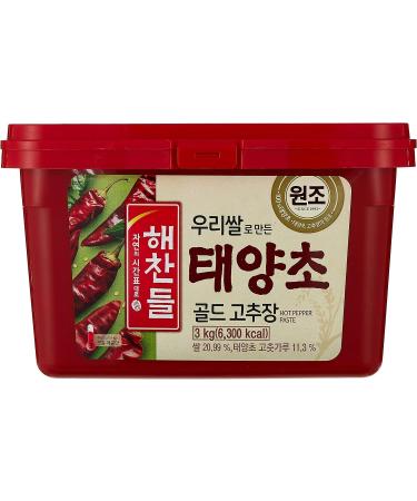 CJ Haechandle Hot Gochujang 3kg - Korean Red Pepper Paste for Spicy Culinary Delights - Perfect for Spice Enthusiasts and Korean Cuisine Aficionados - Buy Online on GoSupps.com
