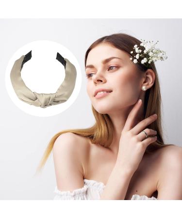 VOCOSTE Silk Knotted Headband for Women - Champagne - 1.2 Inch Wide - Buy Online on GoSupps.com