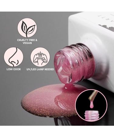 Makartt Glitter Gel Top Coat - 10ml No Wipe Pearl Nail Polish for Mermaid Shiny Finish - Long Lasting UV Gel Top for Acrylic Nails - Buy Online on GoSupps.com