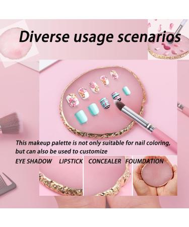Buy Gold Edge Makeup Palette Tray & Nail Tech Bag - Resin Nail Art Tools for DIY & Mixing - Pink (3.86 x 3.43 inch) - Fast International Shipping - Buy Online on GoSupps.com