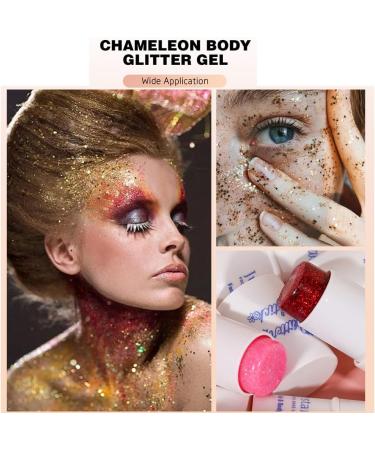 Buy Mermaid Face & Body Glitter Stick - Waterproof Pink Glitter Gel for Eyes Hair & Lips | Sparkling Make-Up for a Stunning Look - Buy Online on GoSupps.com
