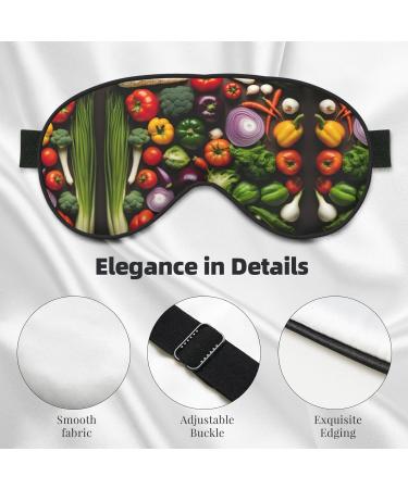 Ultra-Soft Light-Blocking Eye Mask | Various Vegetables Print for Optimal Comfort & Restful Sleep | International Shipping Available - Buy Online on GoSupps.com