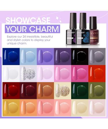 Gellen Gel Nail Polish Kit with UV Light, Nail Drill & 24 Colors Christmas Gel Polish - 72W Nail Dryer & Professional Nail Art Decorations - Manicure Tools for Home/Salon DIY Set - Buy Online on GoSupps.com