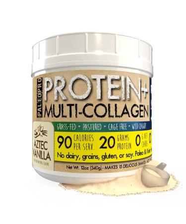 PaleoPro Protein+ Multi-Collagen (Aztec Vanilla) Aztec Vanilla 11.99 Ounce (Pack of 1)