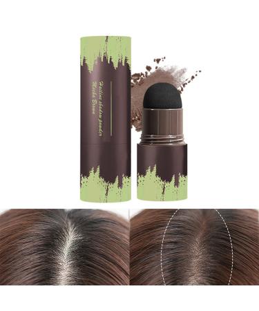 Hairline Shadow Powder Stick Hair Shading Sponge Pen Hair Filler Hair-Line Cover Up Powder Filler Long Lasting Waterproof Hair Shadow Powder Root Touch Up Powder Easy to Use(Mocha Brown)