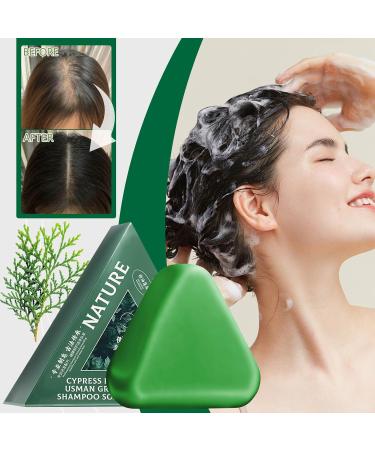  BAInuai Nature Set of 3 triangular shampoos Seven Green Solid Plant-Based Shampoo soothes and strengthens hair for men and women 120g - Buy Online on GoSupps.com