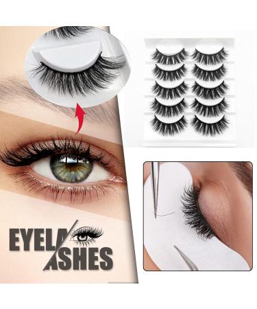 YUECI 5/20 Couples 3D False Lashes - Natural & Dense Reusable Eyelashes for Party Makeup | Long Thick Eyelash Extensions - Free Size A-#01 - Buy Online on GoSupps.com