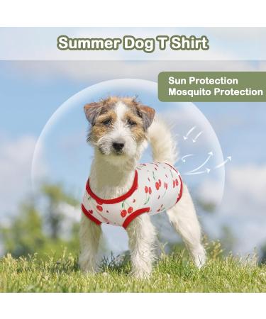 Hjumarayan Small Dog Sweater - Soft Breathable Chihuahua Shirt | Ideal for Terriers & French Bulldogs - Cherry Red - Buy Online on GoSupps.com