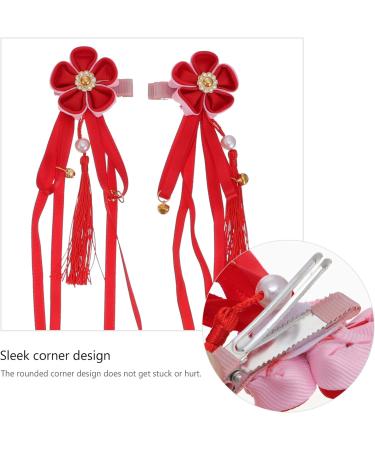 Lurrose 7 Pairs Chinese Spring Festival Hair Clips Hair Pins Hair Barrettes Chinese New Years Hair Accessories - Buy Online on GoSupps.com