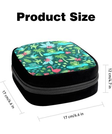 GIAPB Period Bag Sanitary Napkin Holder & Makeup Pouch - Tropical Animal Plant Design | Color 2474 - Buy Online on GoSupps.com