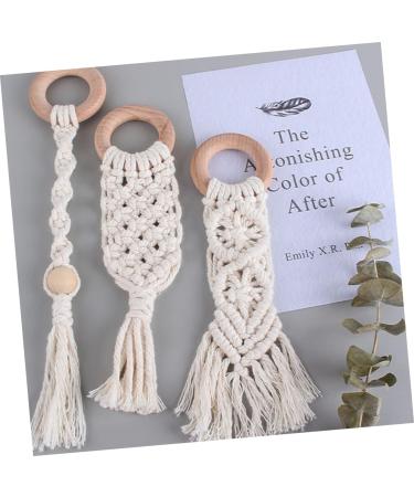 Buy Abaodam 6-Piece Cotton Rope Bite Rings - Toothed Toy & Grinding Rods for Infants | Eco-Friendly Beech Toothstick for Weaving | International Shipping Available - Buy Online on GoSupps.com
