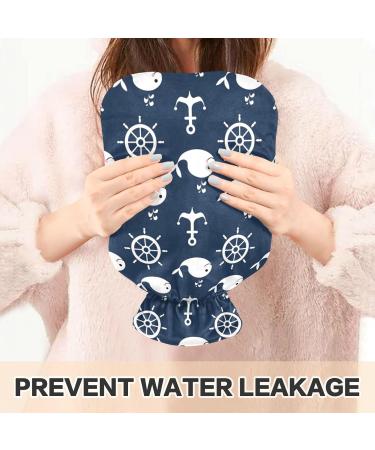 Naanle Whale Anchor Hot Water Bottle | 1L Transparent Heat Bottle for Bed & Pain Relief - Hand & Feet Warmer - Buy Online on GoSupps.com