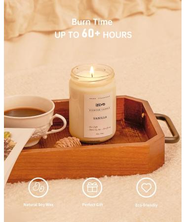 IZIDDO Vanilla Scented Candles - 10 Oz Handmade Gift Set for Home | Extra Strong Fragrance for Women & Men - Buy Online on GoSupps.com