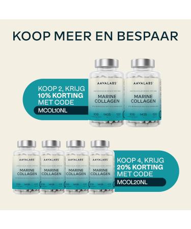 AAVALABS Marine collagen capsules with magnesium & hyaluronic acid Marine collagen with hyaluronic acid & pure collagen peptides 120 Marine Collagen capsules GMO gluten & lactose free - Buy Online on GoSupps.com