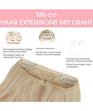 Shop Silk-Co Hair Extensions: Adjustable Synthetic Clip-In & Cord Extensions - Bleach Blonde 60cm for Effortless Styling - Buy Online on GoSupps.com