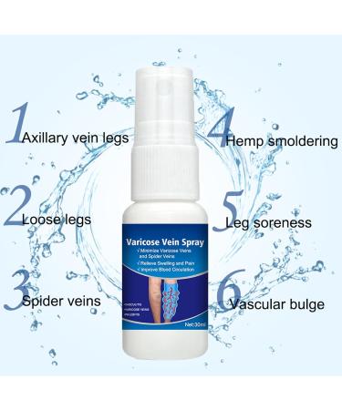 Spray Massage Pour Varices - Naturel Des Jambes Lourdes Et Fatigu es Am liore La Circulation Sanguine R duit Les Varicosit s Et Renforce Les Capillaires - Buy Online on GoSupps.com
