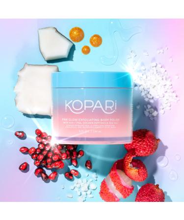 Kopari Exfoliating Body Scrub - Natural AHA Vegan Body Polish for Women Pink Haze 8oz | Buy Internationally - Buy Online on GoSupps.com