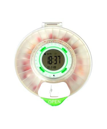 DoseControl Automatic Pill Medication Dispenser Mat Lid Model 2021 Large and Bright Display 9 Alarms Two Secure Locks High Capacity Pill Container Aid for Alzheimers & Dementia Patients