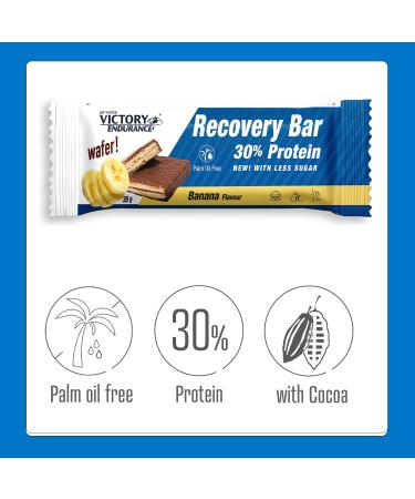 Victory Endurance Recovery Bar - Banana Flavour. (12x35g) Chocolate Coated Wafer Bar for Post-Training Recovery with 32% Proteins 12 x 35 G BANANA - Buy Online on GoSupps.com