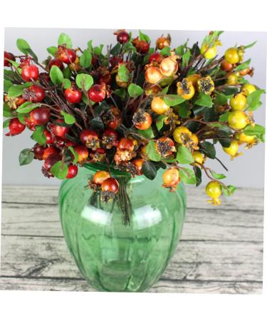 Zerodeko 2pcs Simulation Pomegranate Fruit Fireplace Decor Decorative Bouquet Christmas Garland Light House Decorations for Home Red Berry Faux Branches Silk Flower Wedding Props - Buy Online on GoSupps.com