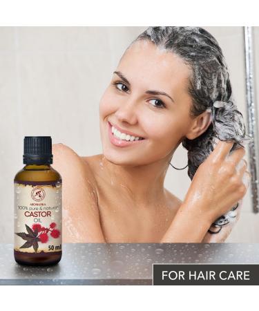 Pure Cold-Pressed Casting Oil 50ml - Ricinus Communis - Best Body Oil for Face Skin Eyebrows & Eyelash - Intensive Care & Massage - Premium Quality from India - Buy Online on GoSupps.com