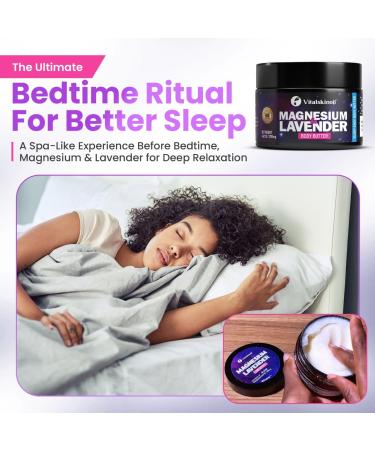 Magnesium lotion body cream for nighttime and bedtime tired legs soothing relief magnesium glycinate muscle butter 8.67 oz relaxation Sleep Easy Formula with lavender - Buy Online on GoSupps.com