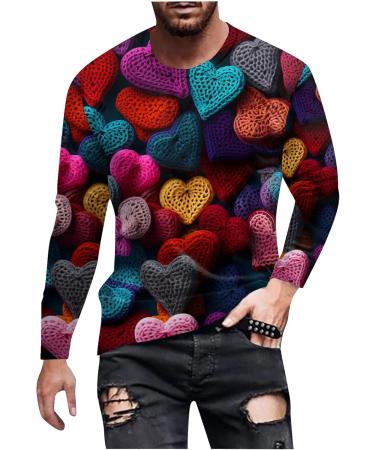 Men's Long Sleeve Tunic Sweatshirts - Comfy Designer Blouse Pullover Tee - Blue X-Large Fashion Top - Buy Online on GoSupps.com