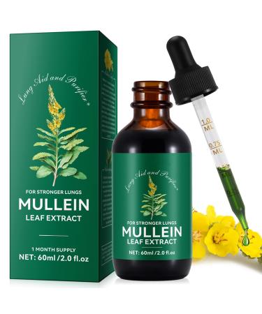 HUYEHF Mullein Drops Mullein Leaf Extract for Lungs Mulleins Leaf Drops for Lung Cleanse and Phlegm Fast Absorption Powerful Mulleins Extract for Stronger Lungs (1)