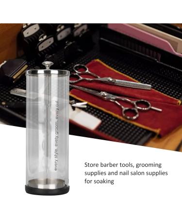 Barbicide Soaking Jar Transparent Cleansing Glass Jar for Barber Tools Nail Salon Supplies Cleansing - Buy Online on GoSupps.com
