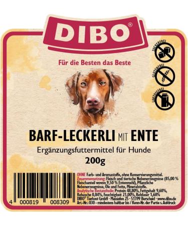 Buy Dibo Barf Treats for Dogs - 200g Wild Lamb & Duck Snacks - Sugar-Free & Healthy Training Treats - Buy Online on GoSupps.com